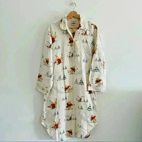Vintage Disney Midi Pajama Gown Vinnie The Pooh XS-S - Picture 1 of 11